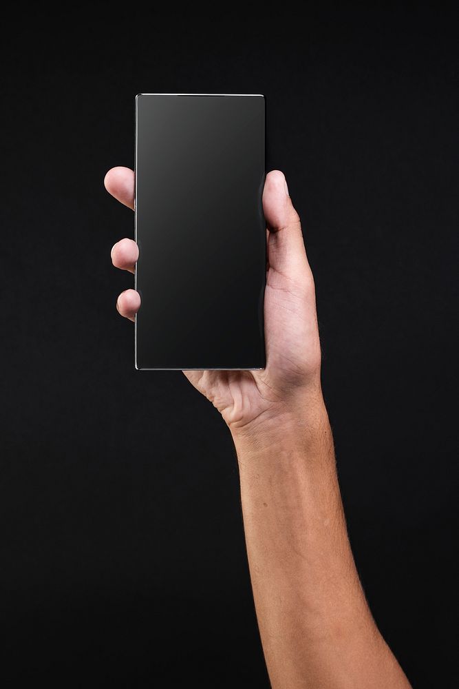 Hand showing an innovative smartphone