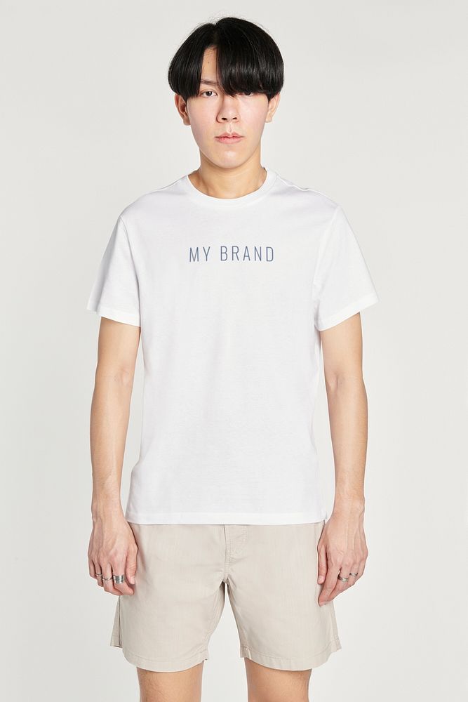 Men's white t-shirt mockup apparel