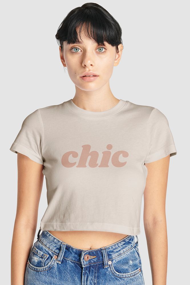 Women's chic crop top mockup 