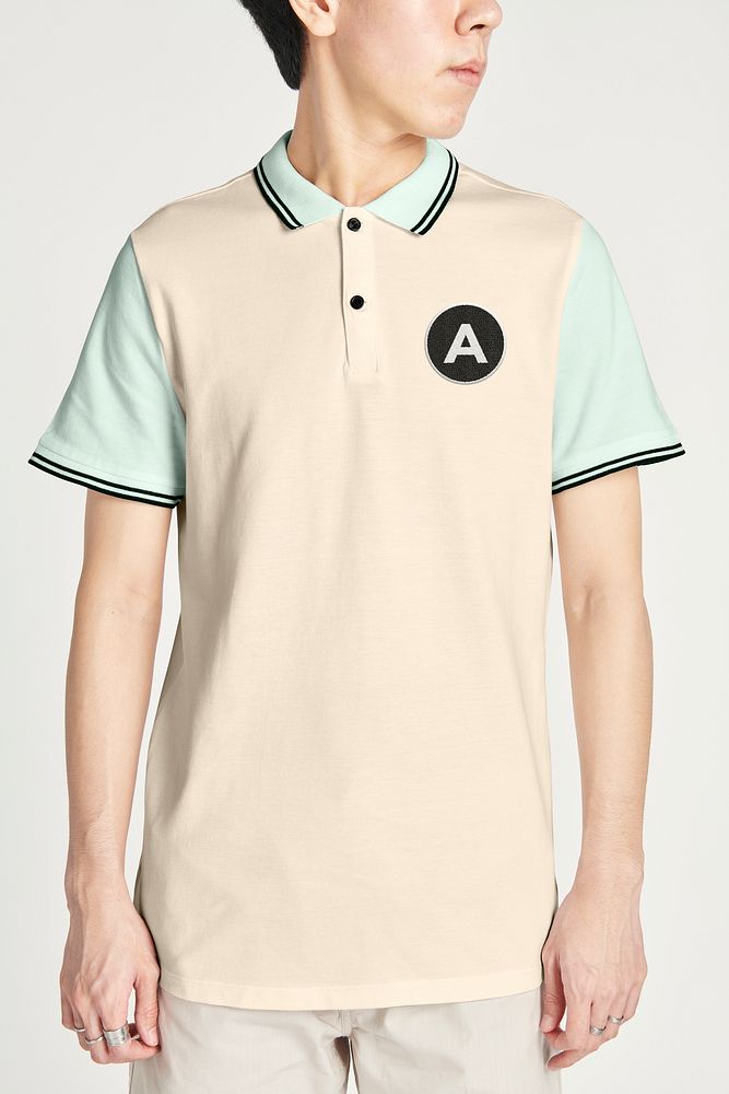 Men's polo shirt template apparel mockup