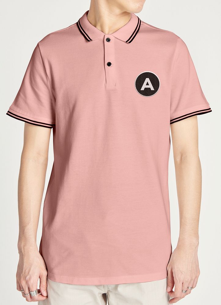 Men's polo shirt template apparel mockup