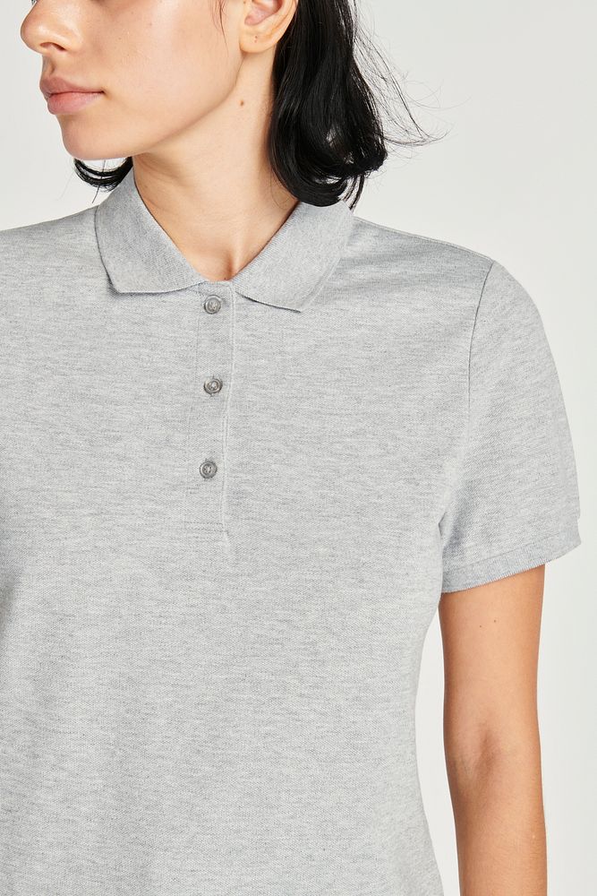 Women's collared shirt in light gray
