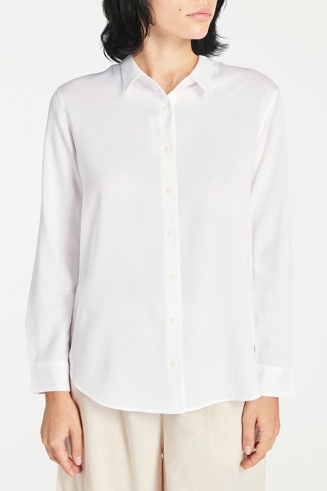 Women's minimal white shirt psd mockup