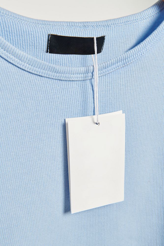 T-shirt with a blank tag mockup