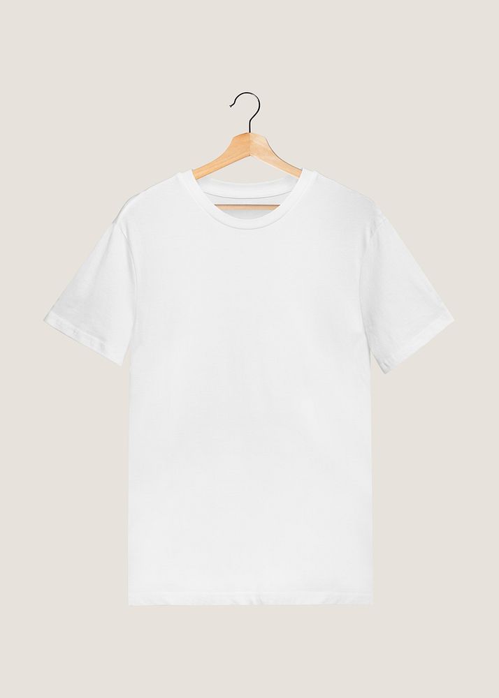 White t-shirt mockup wooden hanger | Premium Photo - rawpixel