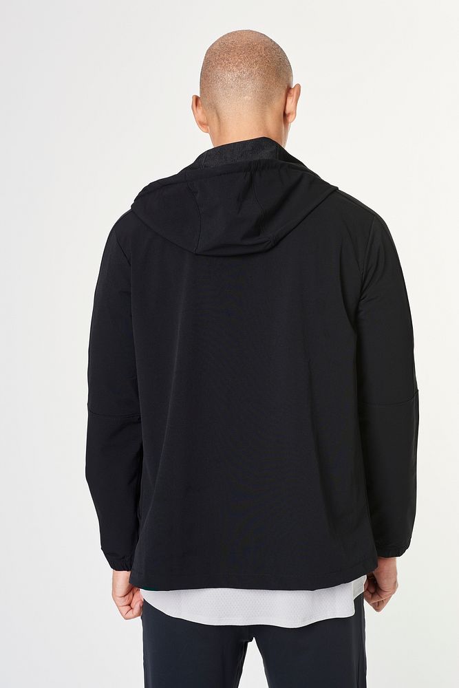 Man in a black hoodie mockup psd