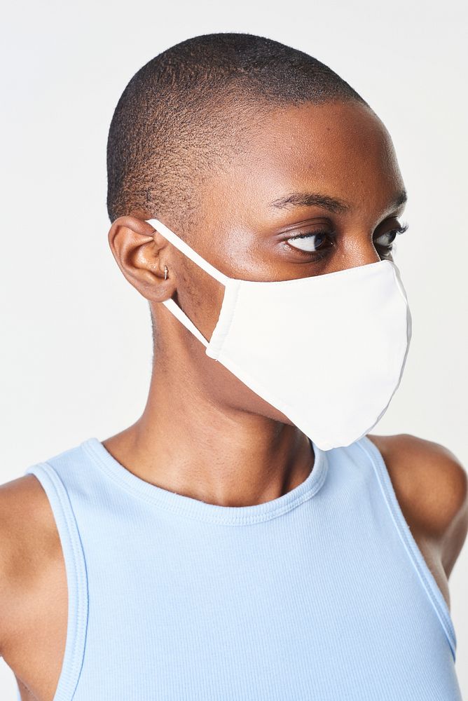 Girl wearing a face mask