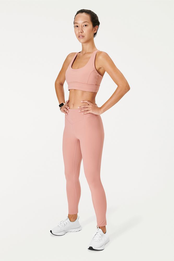 Women's yoga outfit mockup active wear psd