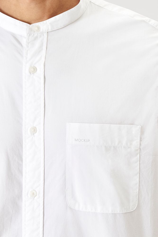 Men's white shirt pocket mockup | Premium PSD Mockup - rawpixel