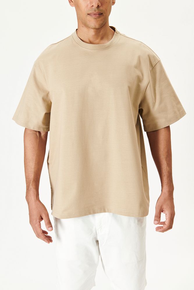 Man in a beige t-shirt 