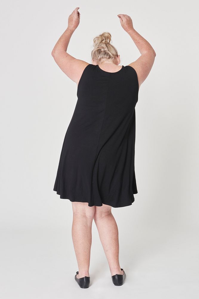 Black dress plus size apparel body positivity shoot