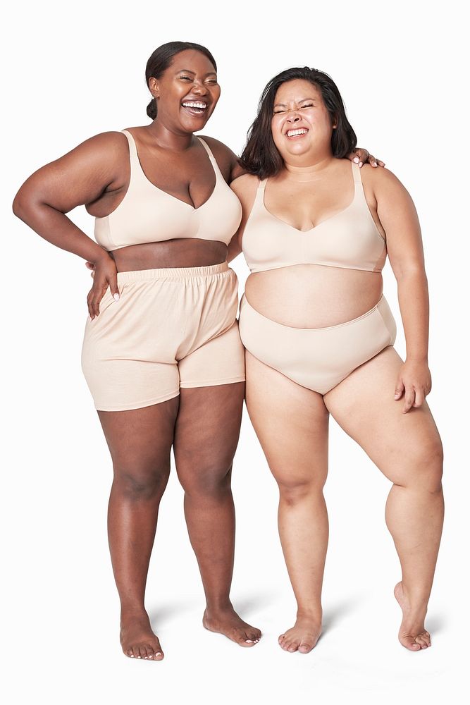 Size inclusive psd lingerie apparel mockup women's fashion
