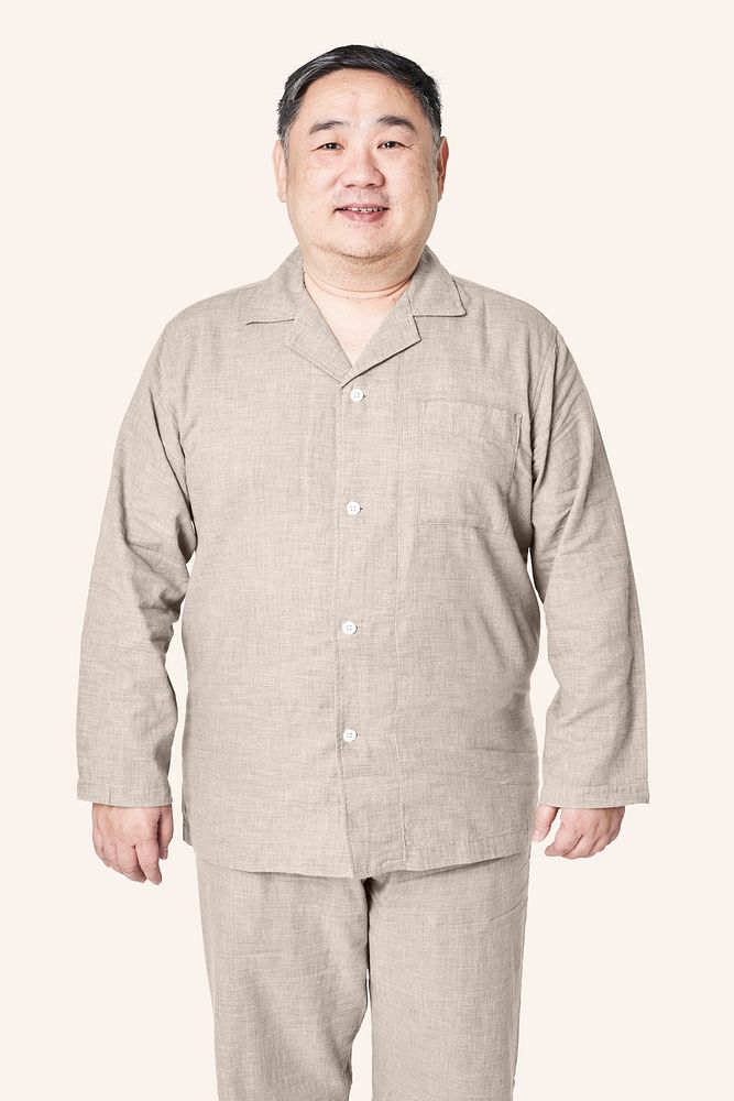 Plus size model pajamas apparel mockup psd