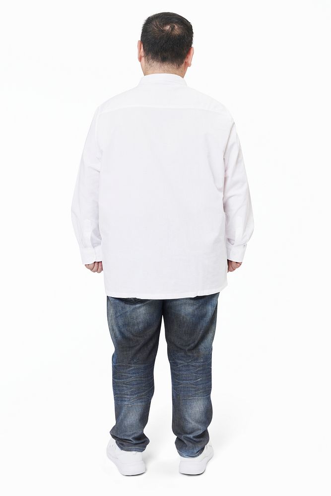 White shirt jeans plus size fashion