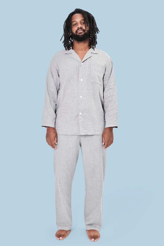 Men's pajamas mockup fashion shoot in studio