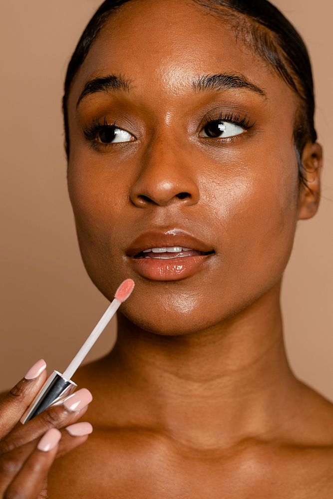 Nude lip gloss, cosmetics & beauty 