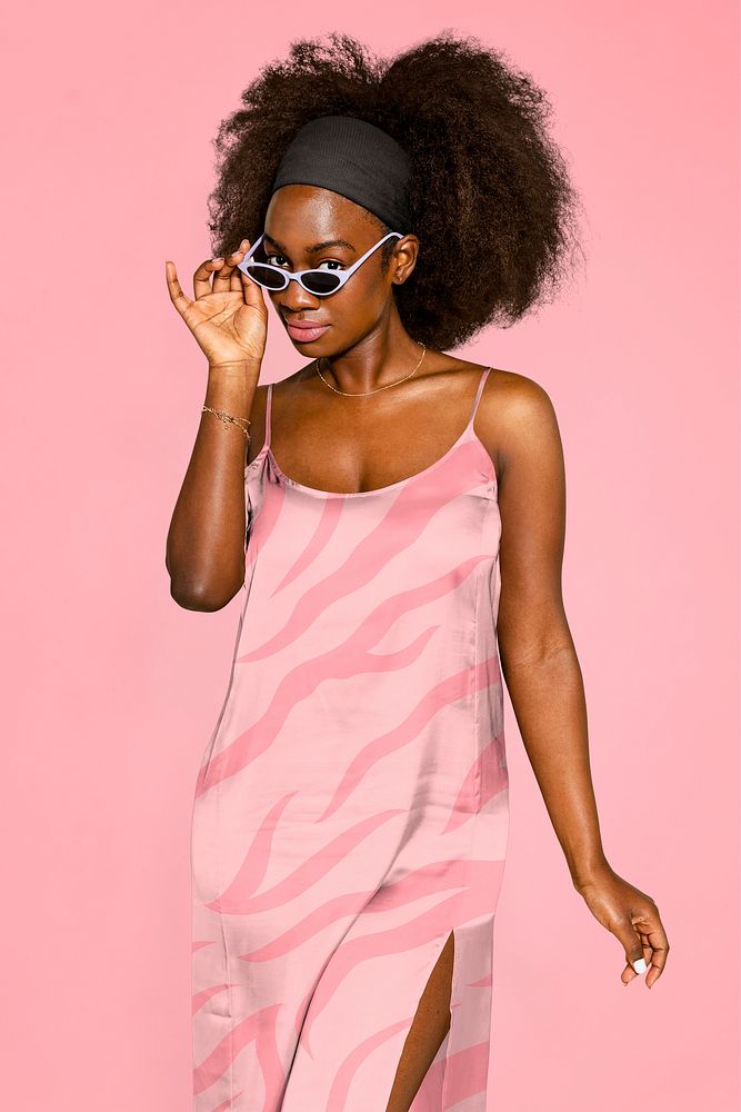 Slip dress mockup, women's apparel psd