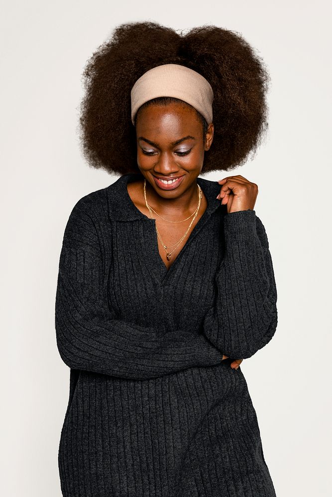 Beautiful black woman with natural hair 
