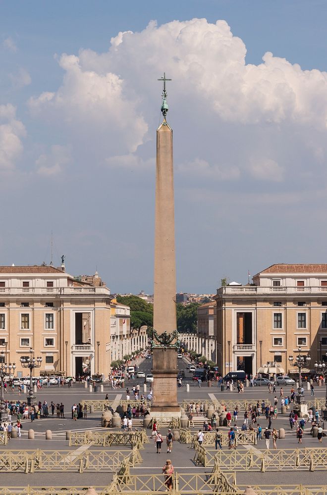 Obelisk of Saint Peter Square, Vatican, Rome. Original public domain image from Wikimedia Commons