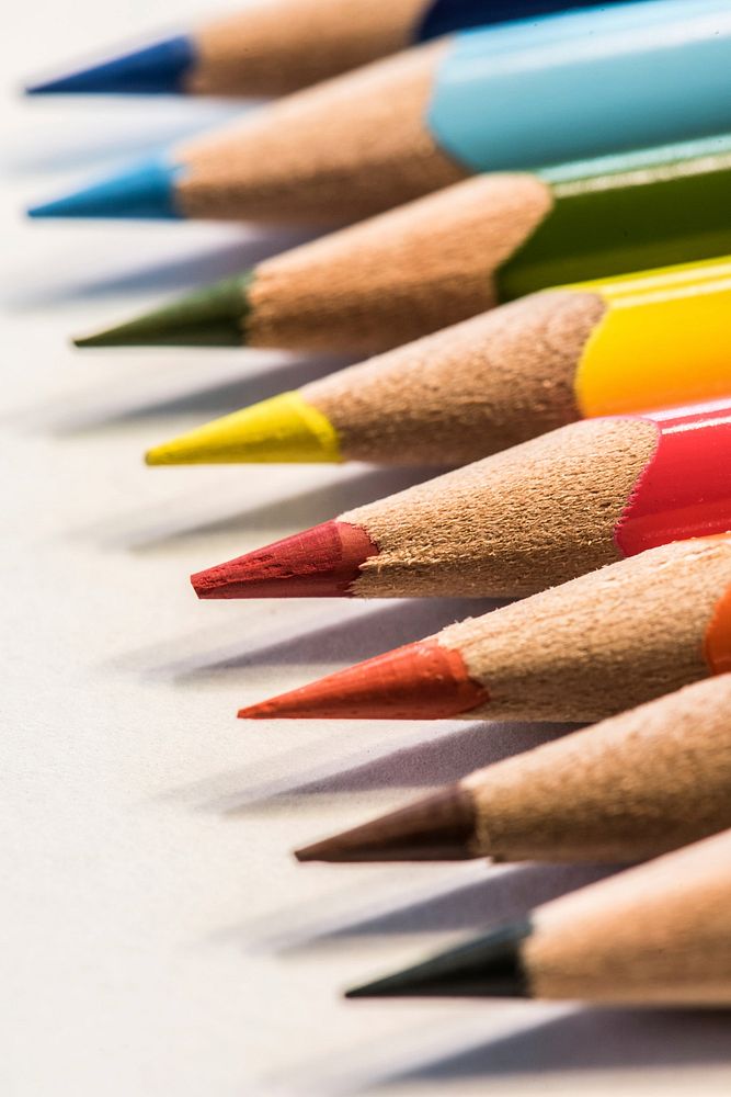 Colored pencils. Original public domain image from Wikimedia Commons