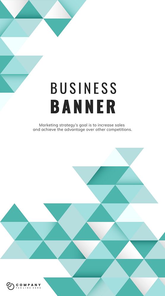Business banner with abstract design illustration