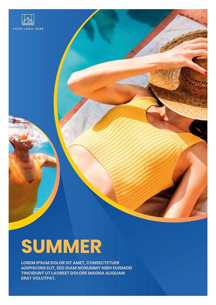 Summer holiday poster design vector