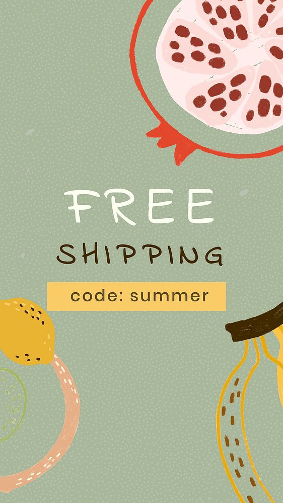 Free shipping summer sale template design resource vector