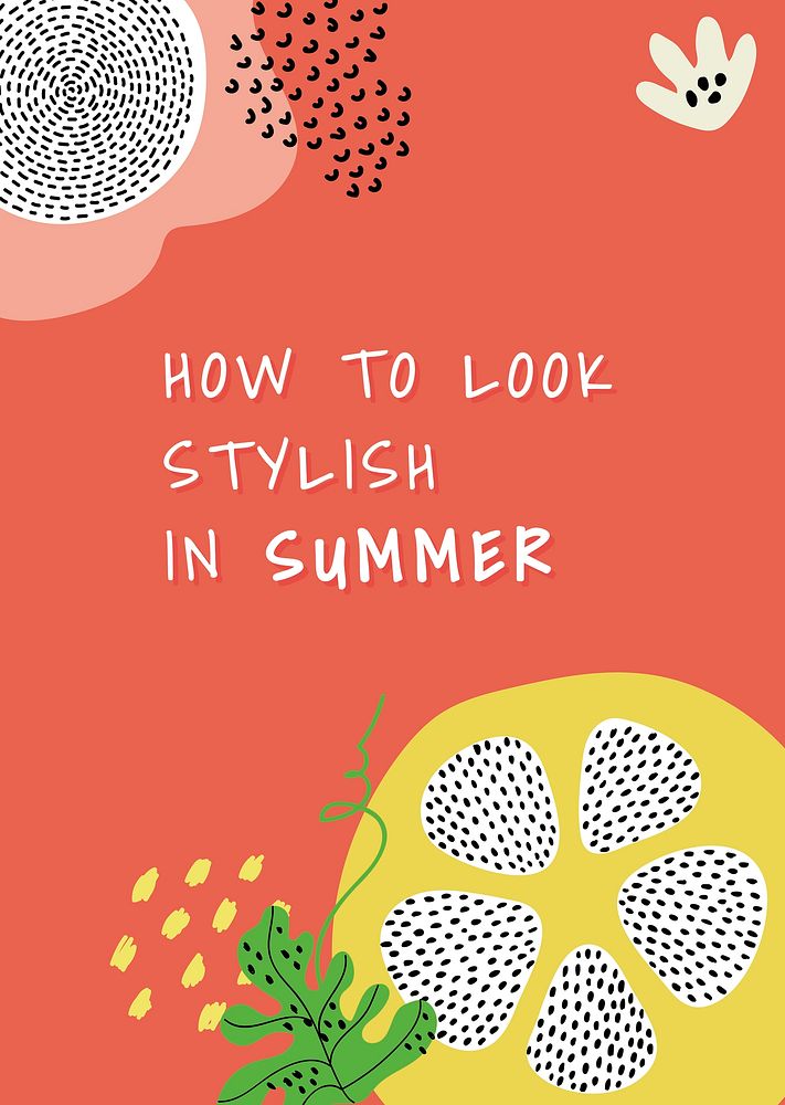 How to look stylish in summer template vector 