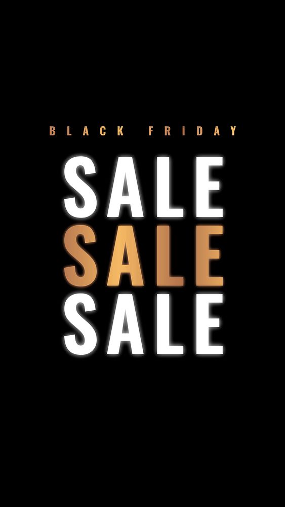 Glowing SALE text vector Black Friday promotional banner template