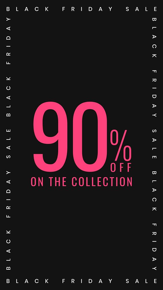 Pink 90% off vector sale advertisement poster template