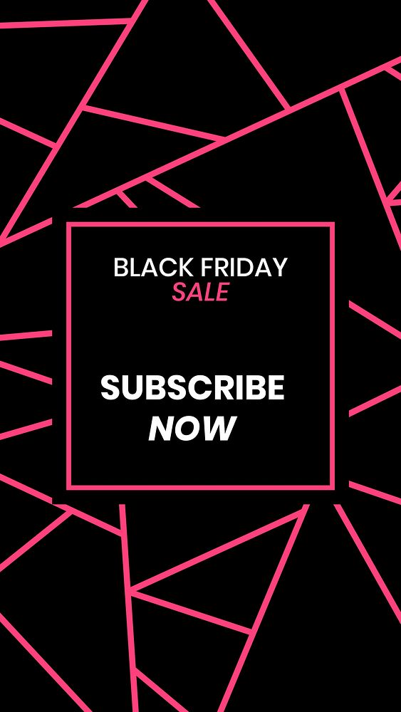 Vector Subscribe now Black Friday pink mosaic pattern banner