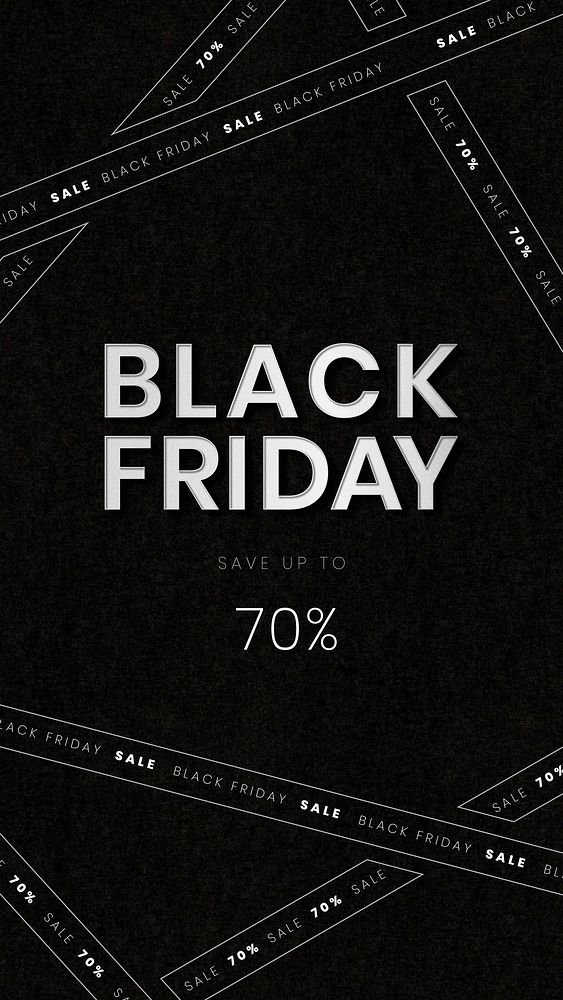 70% off Black Friday vector cross tape sale ad banner template