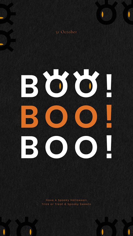 Boo! Halloween template social media post