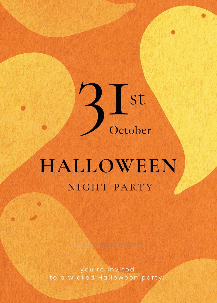 Halloween psd party invitation template