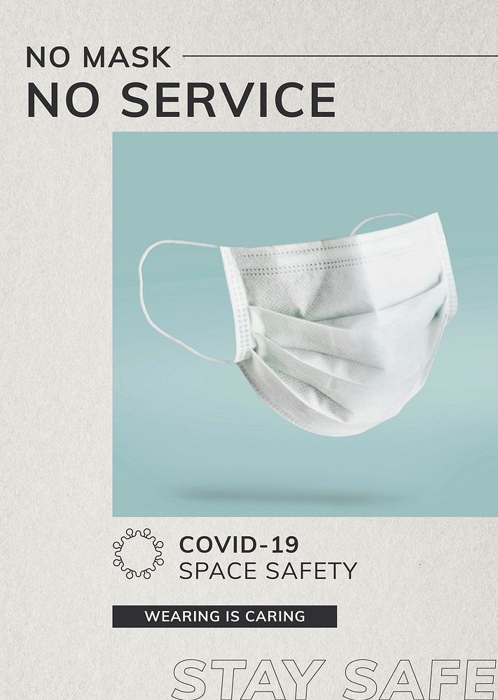 Covid 19 vector poster template in new normal