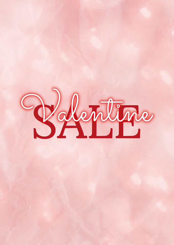Valentine&rsquo;s sale editable poster psd template