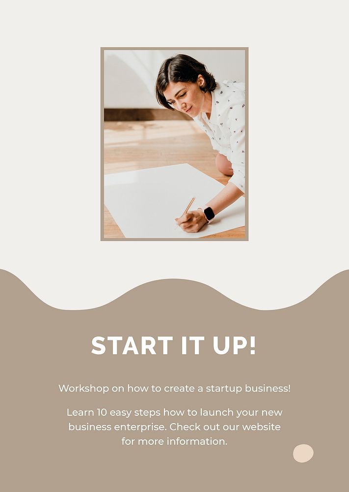 Entrepreneur poster template psd for small business