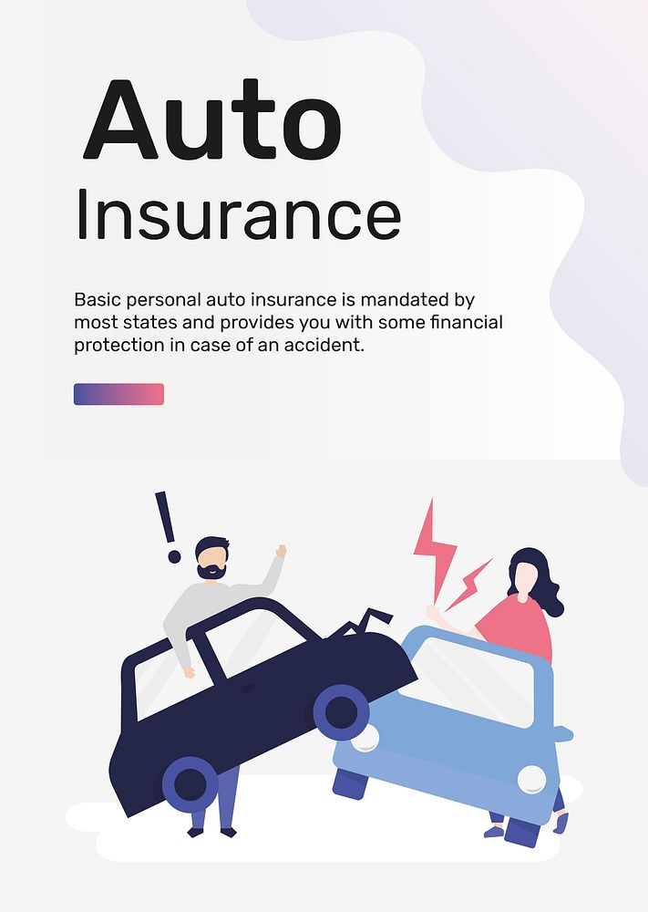 Auto insurance template psd for poster