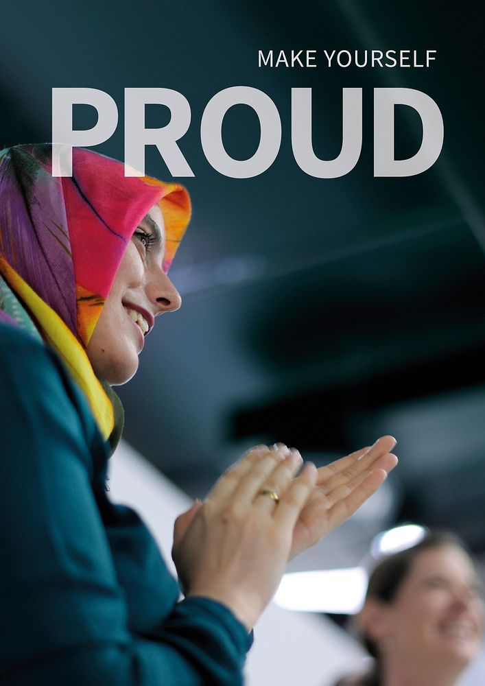 Women empowerment career template psd poster doctormuslim ambassador inspirational quote