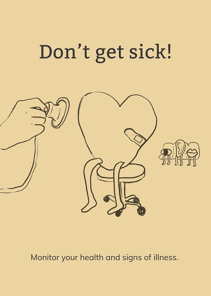 Don&rsquo;t get sick template psd healthcare poster