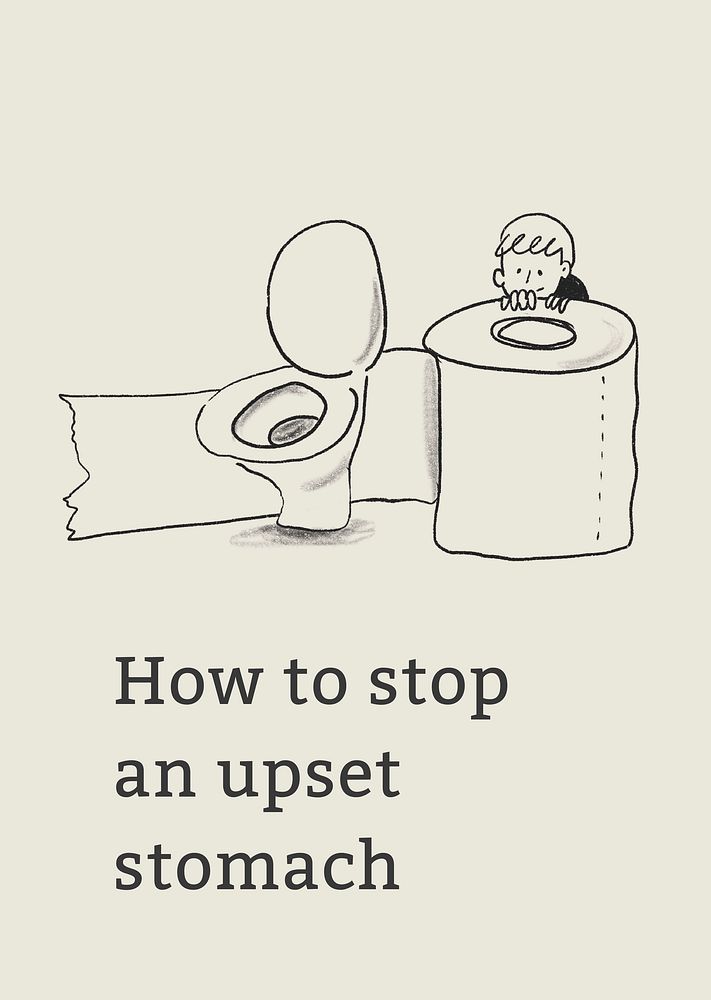 Stop upset stomach template psd healthcare poster