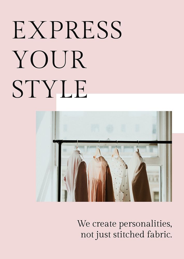 Express your style template vector for fashion