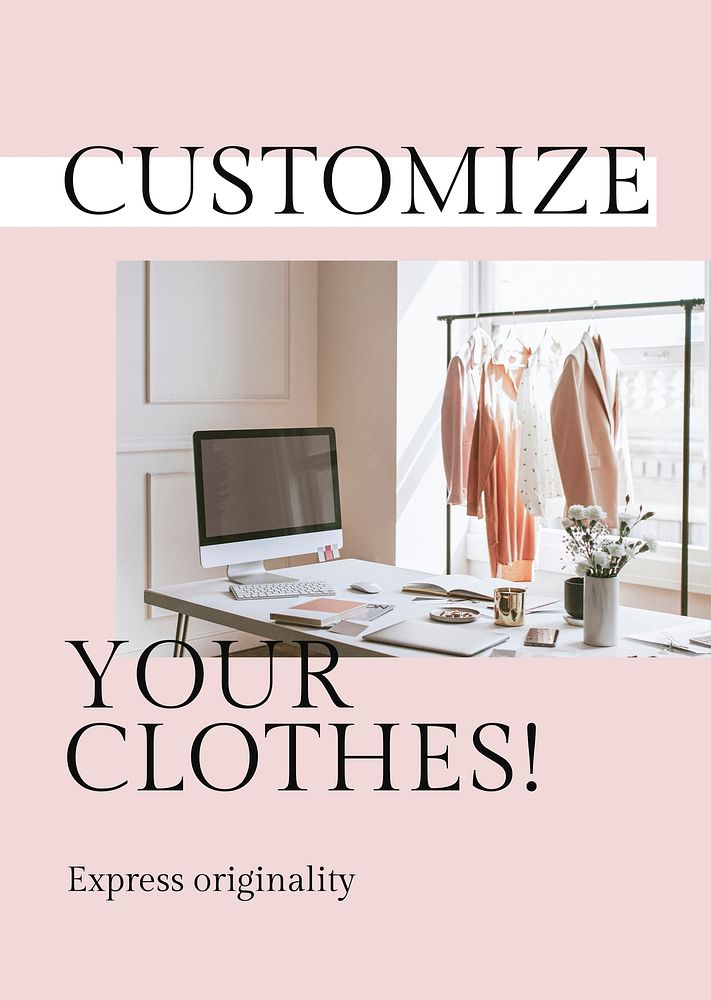 Customize your clothes template vector 
