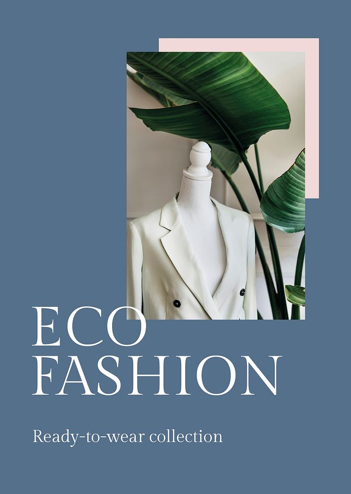 Eco fashion template vector for environment friendly business