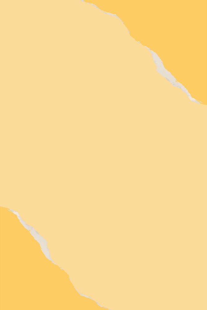 Ripped paper border background, yellow design vector