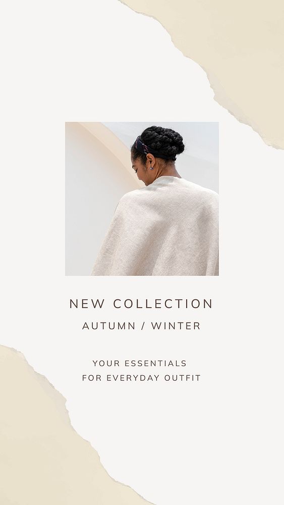 Minimal fashion template, Instagram story advertisement vector