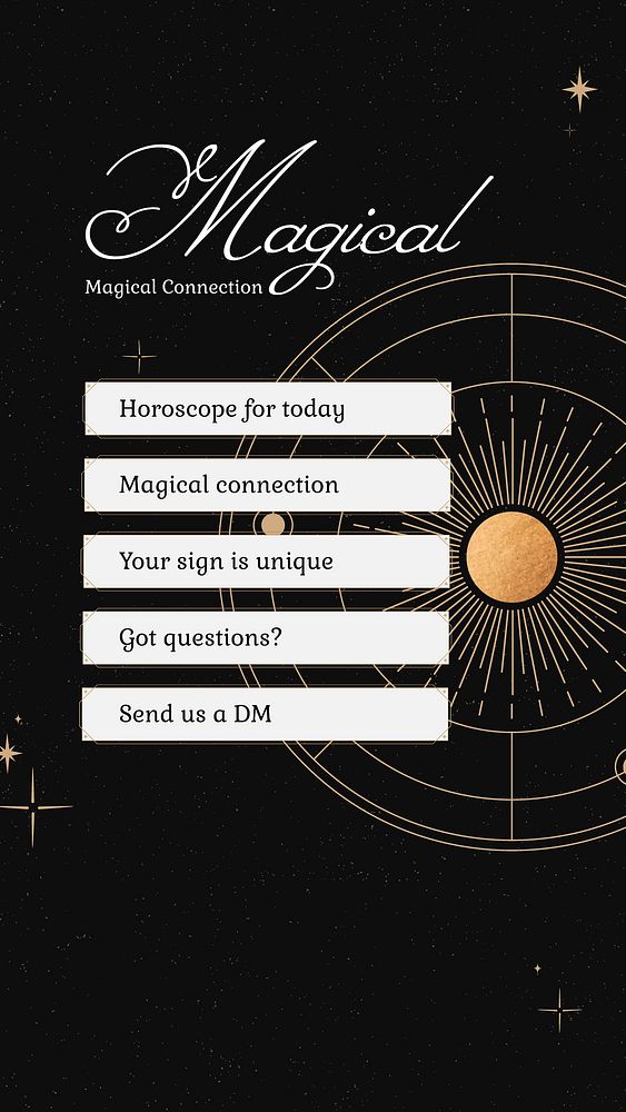 Magical celestial Facebook story template, customizable design vector