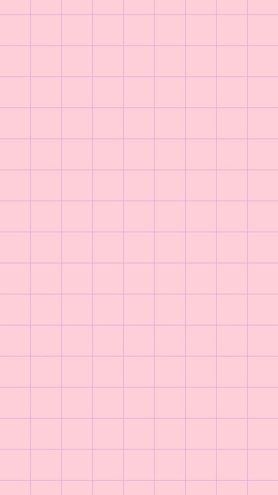 Pink grid phone wallpaper, aesthetic design background