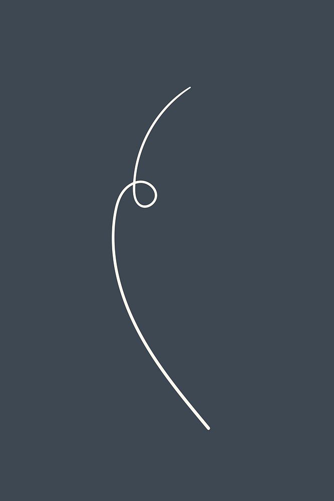 Swirl line clipart, cute design vector