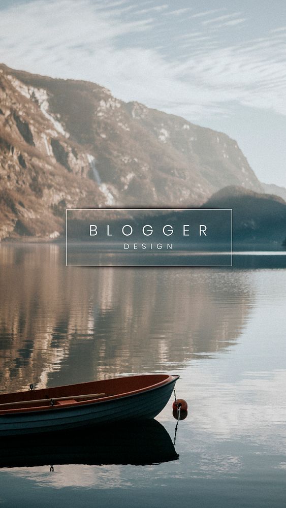 Travel blogger social story template vector